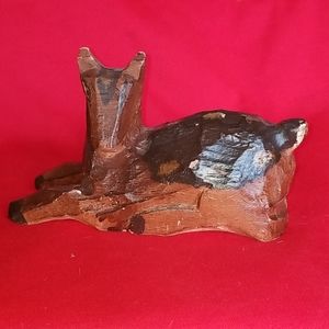 Vintage wood reindeer